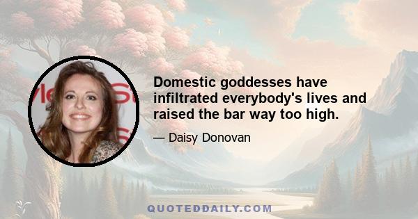 Domestic goddesses have infiltrated everybody's lives and raised the bar way too high.