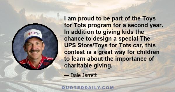 I am proud to be part of the Toys for Tots program for a second year. In addition to giving kids the chance to design a special The UPS Store/Toys for Tots car, this contest is a great way for children to learn about