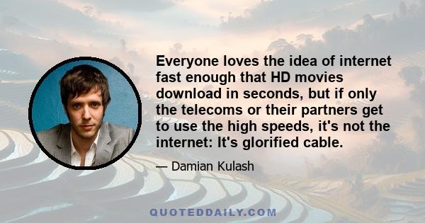 Everyone loves the idea of internet fast enough that HD movies download in seconds, but if only the telecoms or their partners get to use the high speeds, it's not the internet: It's glorified cable.