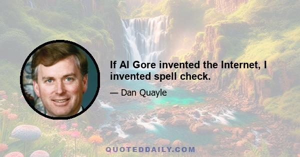 If Al Gore invented the Internet, I invented spell check.