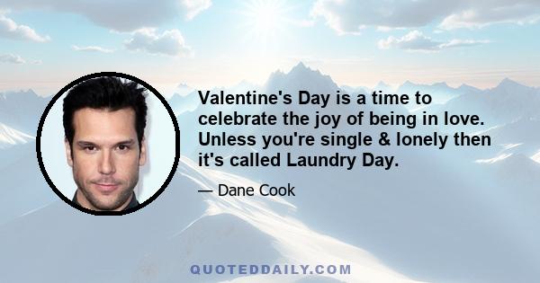 Valentine's Day is a time to celebrate the joy of being in love. Unless you're single & lonely then it's called Laundry Day.