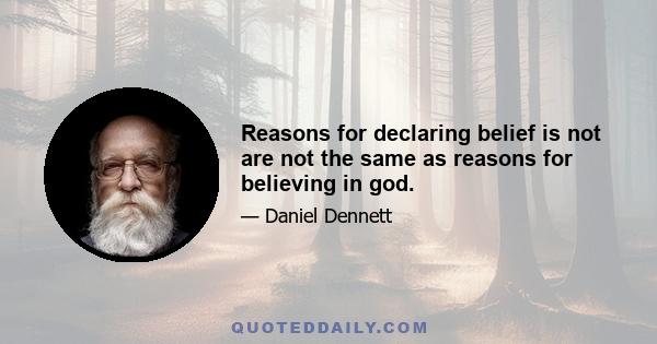 Reasons for declaring belief is not are not the same as reasons for believing in god.