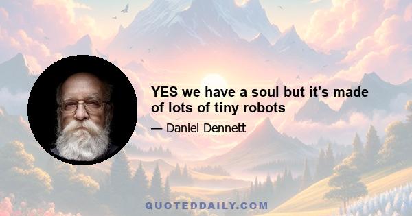 YES we have a soul but it's made of lots of tiny robots