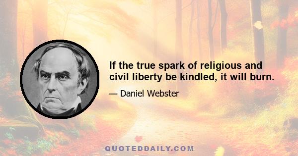 If the true spark of religious and civil liberty be kindled, it will burn.