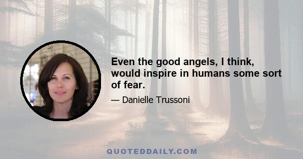 Even the good angels, I think, would inspire in humans some sort of fear.