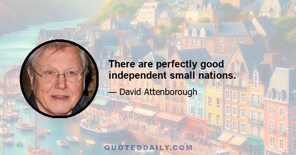 There are perfectly good independent small nations.