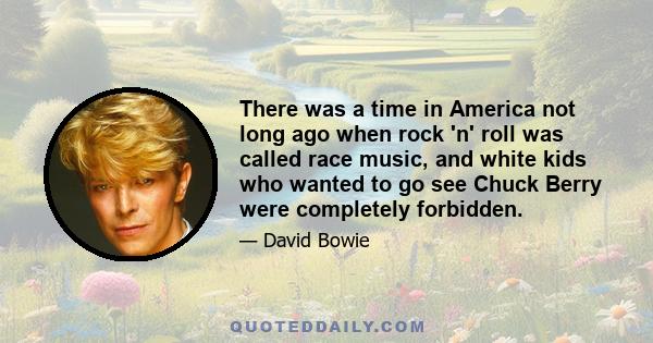 There was a time in America not long ago when rock 'n' roll was called race music, and white kids who wanted to go see Chuck Berry were completely forbidden.