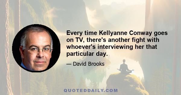 Every time Kellyanne Conway goes on TV, there's another fight with whoever's interviewing her that particular day.