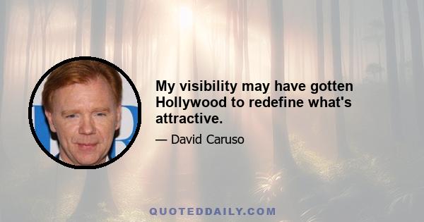 My visibility may have gotten Hollywood to redefine what's attractive.