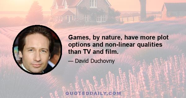 Games, by nature, have more plot options and non-linear qualities than TV and film.