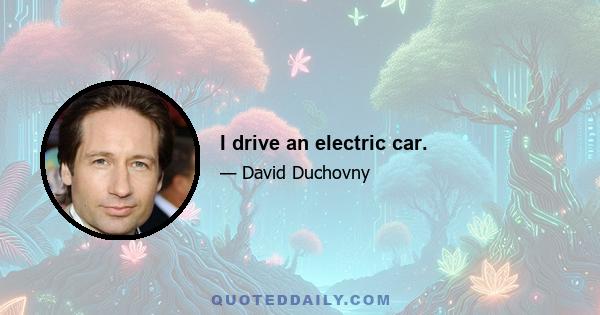 I drive an electric car.