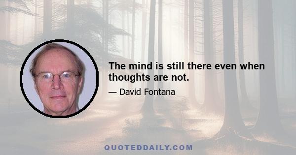 The mind is still there even when thoughts are not.