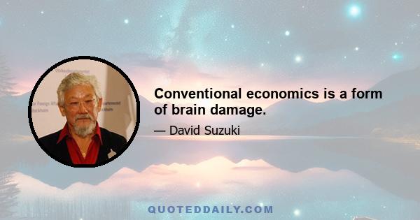 Conventional economics is a form of brain damage.