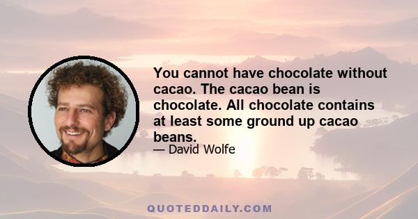 You cannot have chocolate without cacao. The cacao bean is chocolate. All chocolate contains at least some ground up cacao beans.