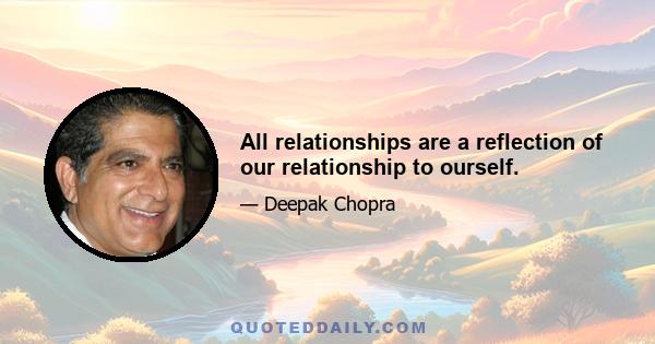 All relationships are a reflection of our relationship to ourself.