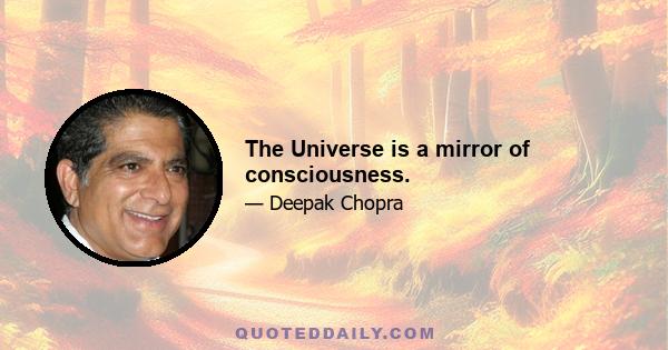 The Universe is a mirror of consciousness.