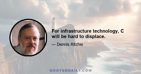 For infrastructure technology, C will be hard to displace.