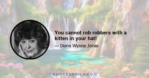 You cannot rob robbers with a kitten in your hat!