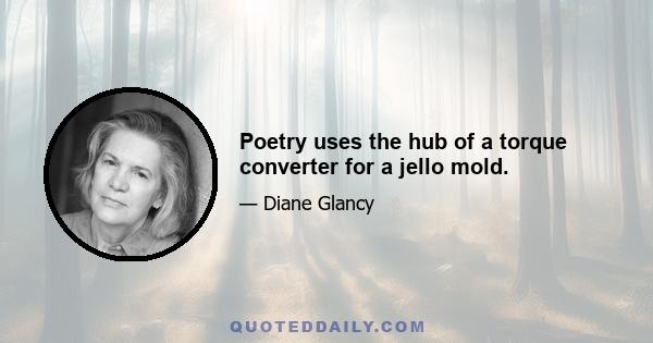 Poetry uses the hub of a torque converter for a jello mold.