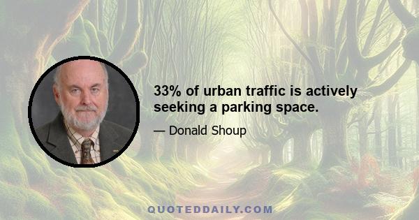 33% of urban traffic is actively seeking a parking space.