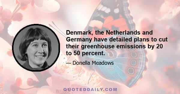 Denmark, the Netherlands and Germany have detailed plans to cut their greenhouse emissions by 20 to 50 percent.