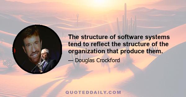 The structure of software systems tend to reflect the structure of the organization that produce them.