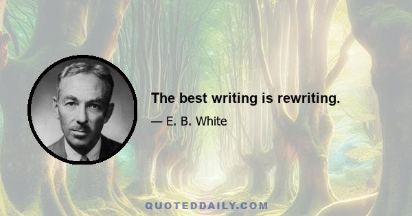 The best writing is rewriting.