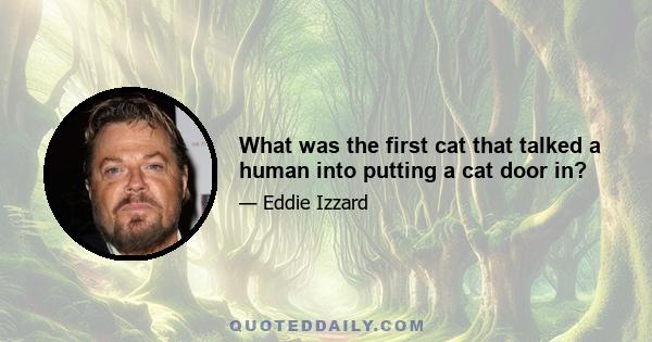 What was the first cat that talked a human into putting a cat door in?