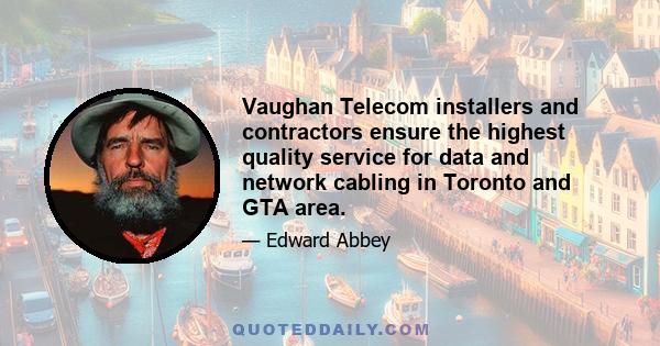 Vaughan Telecom installers and contractors ensure the highest quality service for data and network cabling in Toronto and GTA area.