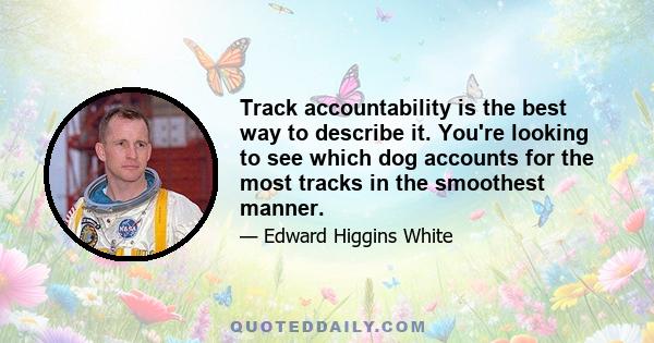 Track accountability is the best way to describe it. You're looking to see which dog accounts for the most tracks in the smoothest manner.