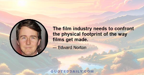 The film industry needs to confront the physical footprint of the way films get made.