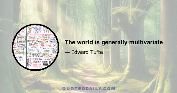 The world is generally multivariate