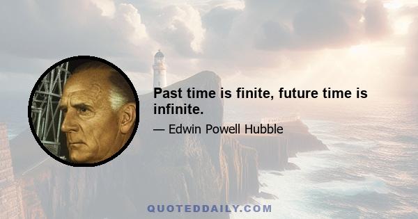 Past time is finite, future time is infinite.