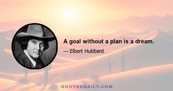 A goal without a plan is a dream.