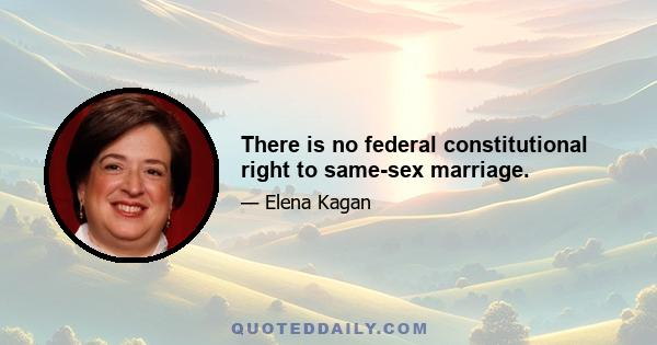 There is no federal constitutional right to same-sex marriage.