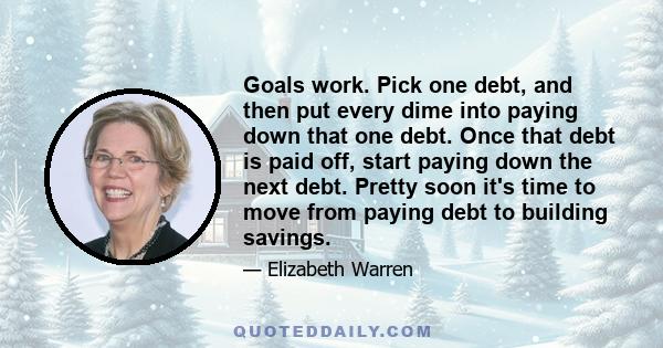 Goals work. Pick one debt, and then put every dime into paying down that one debt. Once that debt is paid off, start paying down the next debt. Pretty soon it's time to move from paying debt to building savings.