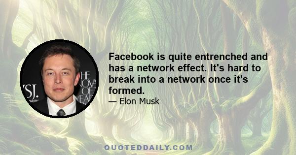 Facebook is quite entrenched and has a network effect. It's hard to break into a network once it's formed.