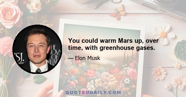 You could warm Mars up, over time, with greenhouse gases.