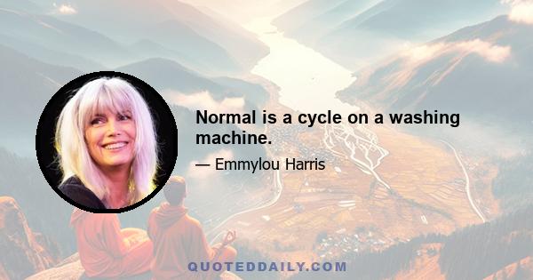 Normal is a cycle on a washing machine.