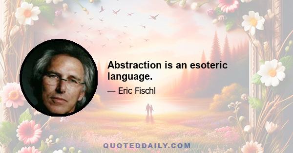 Abstraction is an esoteric language.