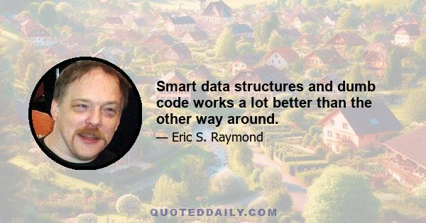 Smart data structures and dumb code works a lot better than the other way around.