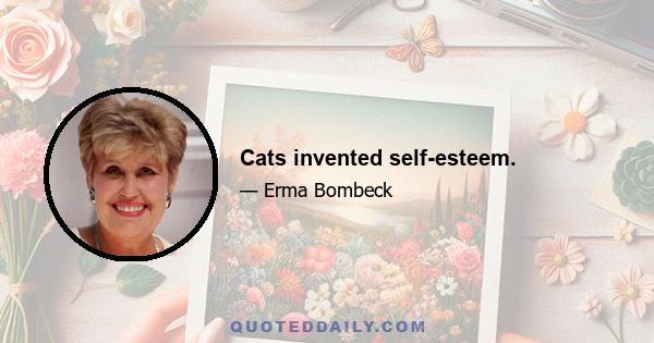 Cats invented self-esteem.