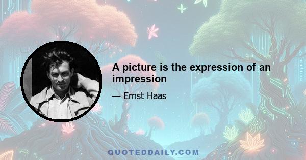 A picture is the expression of an impression