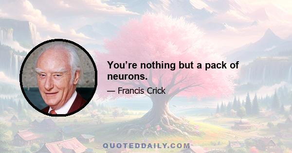 You’re nothing but a pack of neurons.