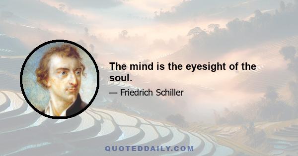 The mind is the eyesight of the soul.