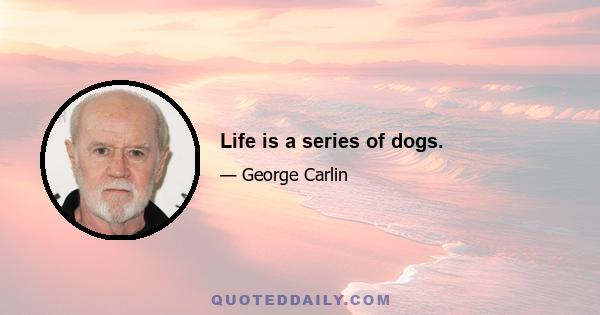 Life is a series of dogs.