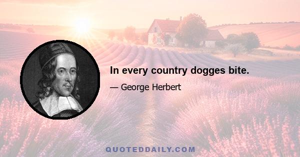 In every country dogges bite.