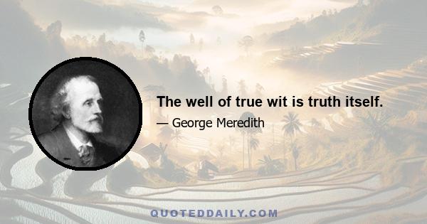 The well of true wit is truth itself.