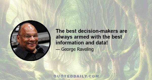 The best decision-makers are always armed with the best information and data!