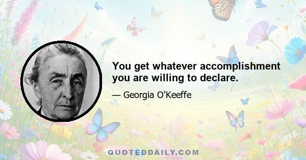 You get whatever accomplishment you are willing to declare.